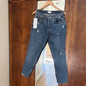 Boyish Distressed Blue Ankle Jeans
